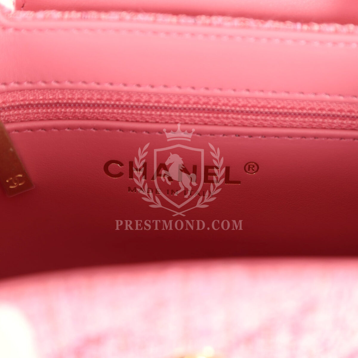 Chanel Small Kelly Shopper Pink Tweed Brushed Gold Hardware — изображение 9