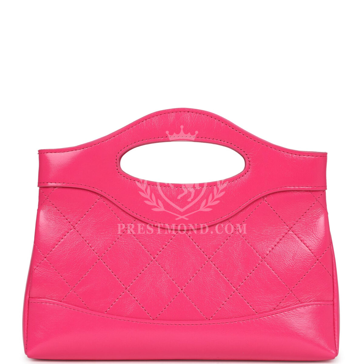 Chanel Nano 31 Shopper Hot Pink Shiny Aged Calfskin Gold Hardware — изображение 4