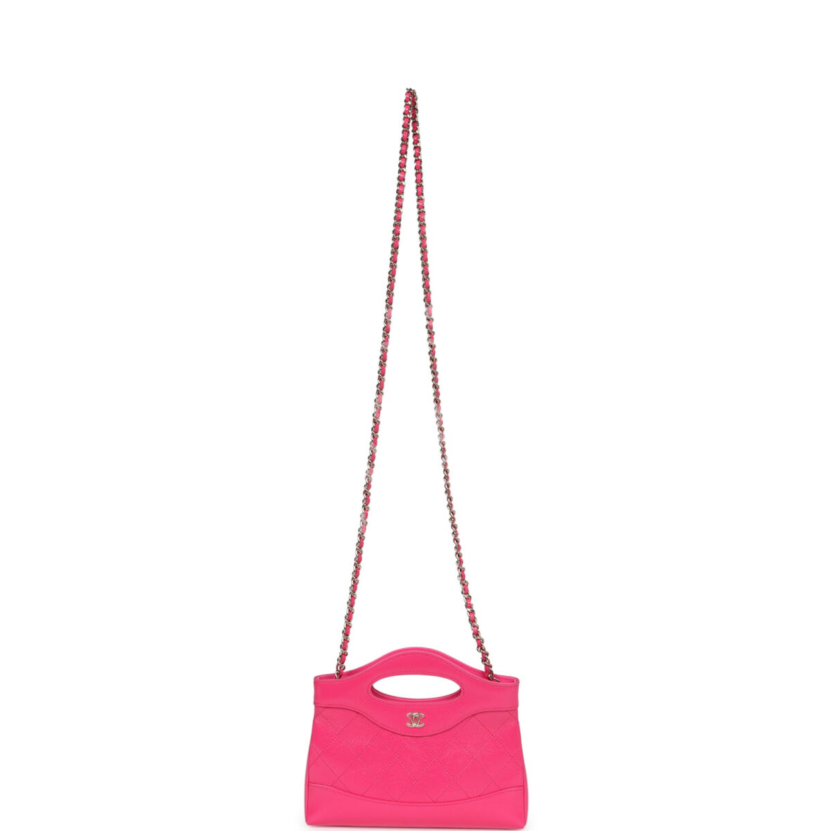 Chanel Nano 31 Shopper Hot Pink Shiny Aged Calfskin Gold Hardware — изображение 7