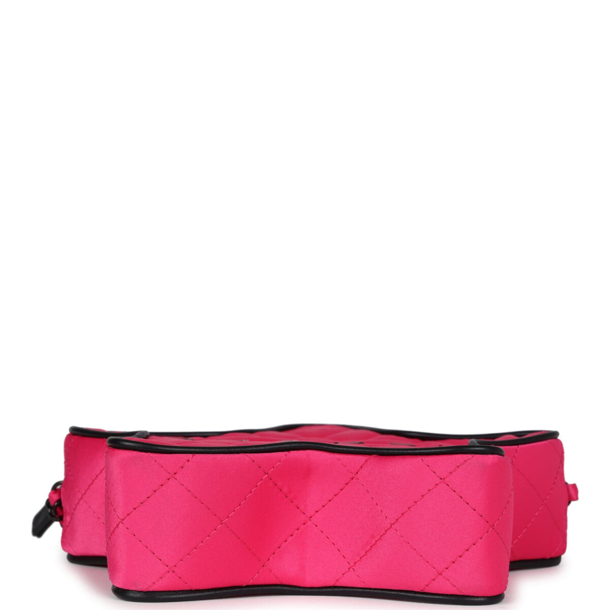 Chanel CC Star Bag Fuchsia and Black Satin Black Metal Hardware — изображение 7