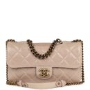 Chanel Perfect Edge Flap Bag Beige Aged Calfskin Antique Gold Hardware
