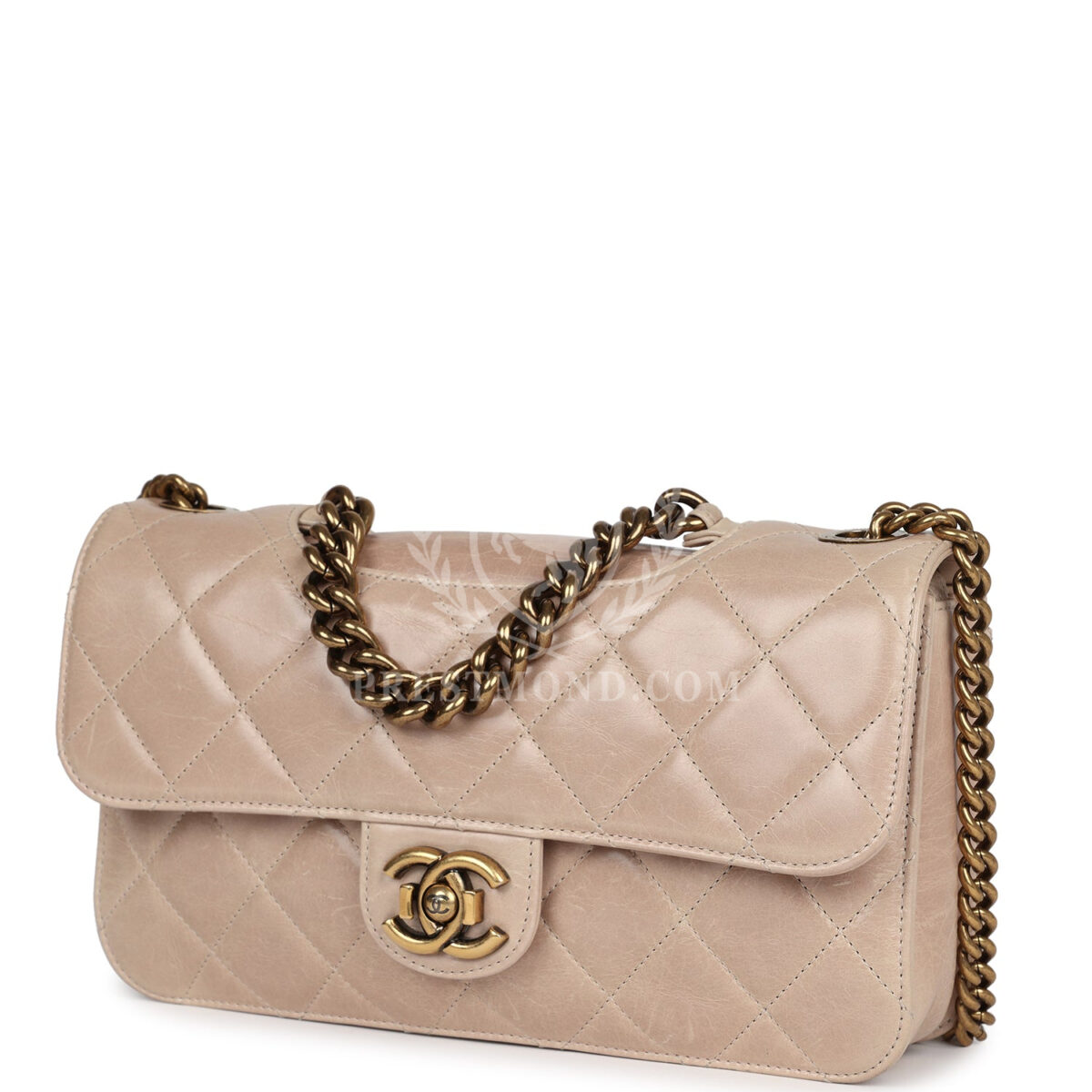 Chanel Perfect Edge Flap Bag Beige Aged Calfskin Antique Gold Hardware — изображение 5