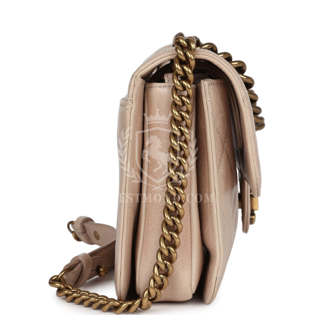 Chanel Perfect Edge Flap Bag Beige Aged Calfskin Antique Gold Hardware — изображение 3