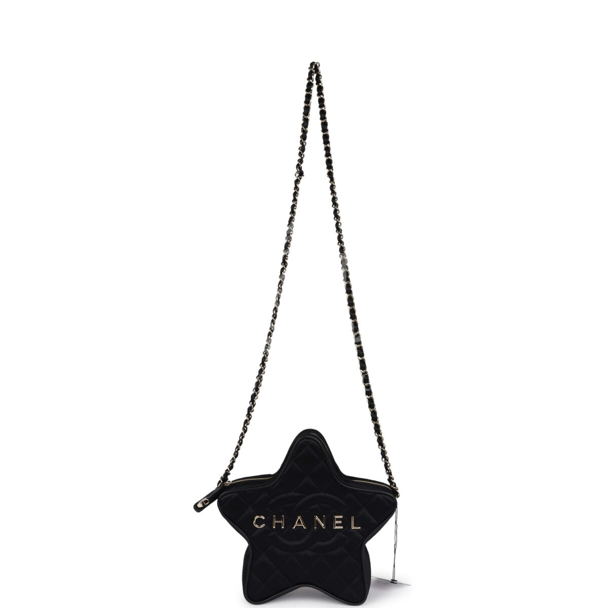 Chanel Star Bag Black Satin Light Gold Hardware — изображение 9