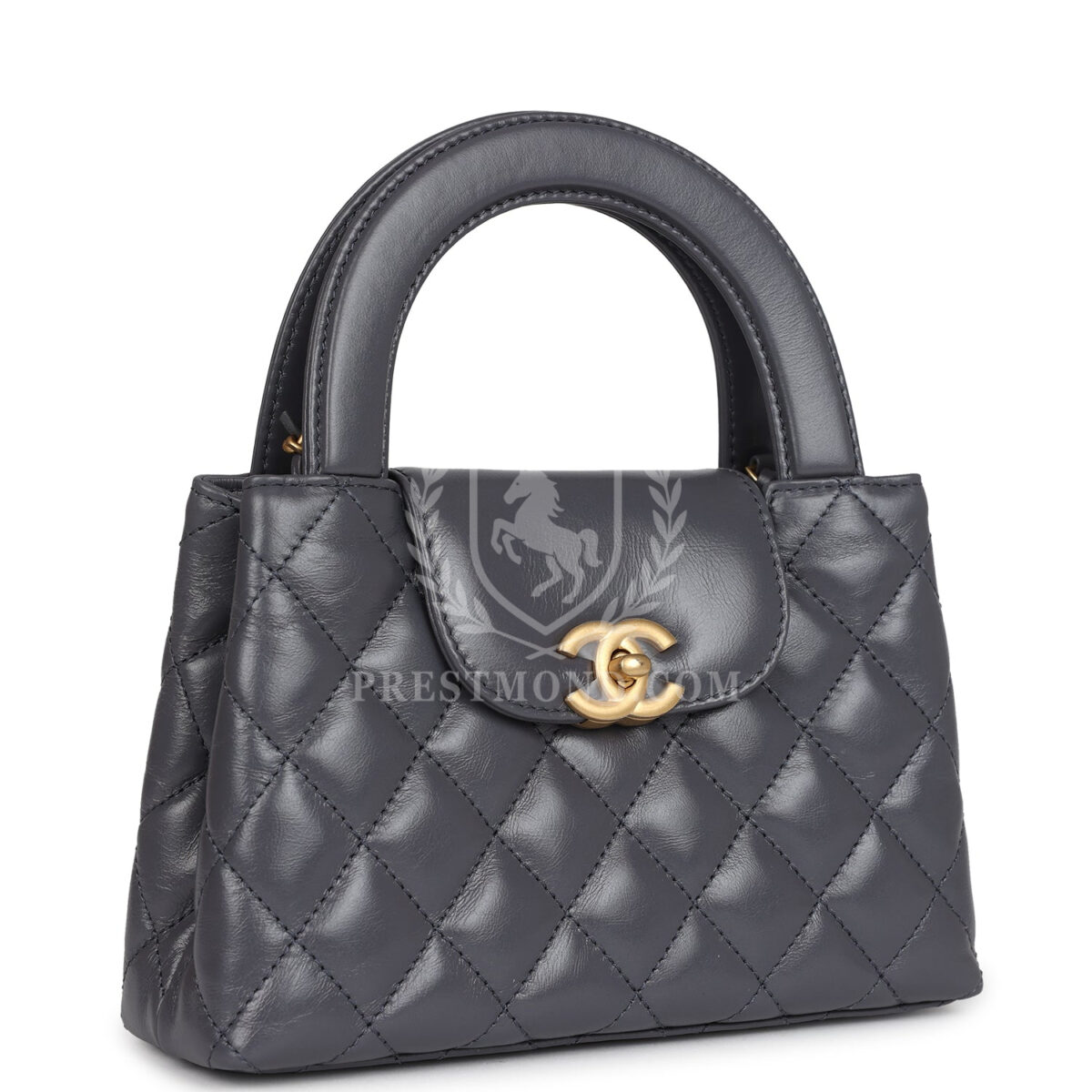 Chanel Small Kelly Shopper Dark Grey Shiny Aged Calfskin Brushed Gold Hardware — изображение 2