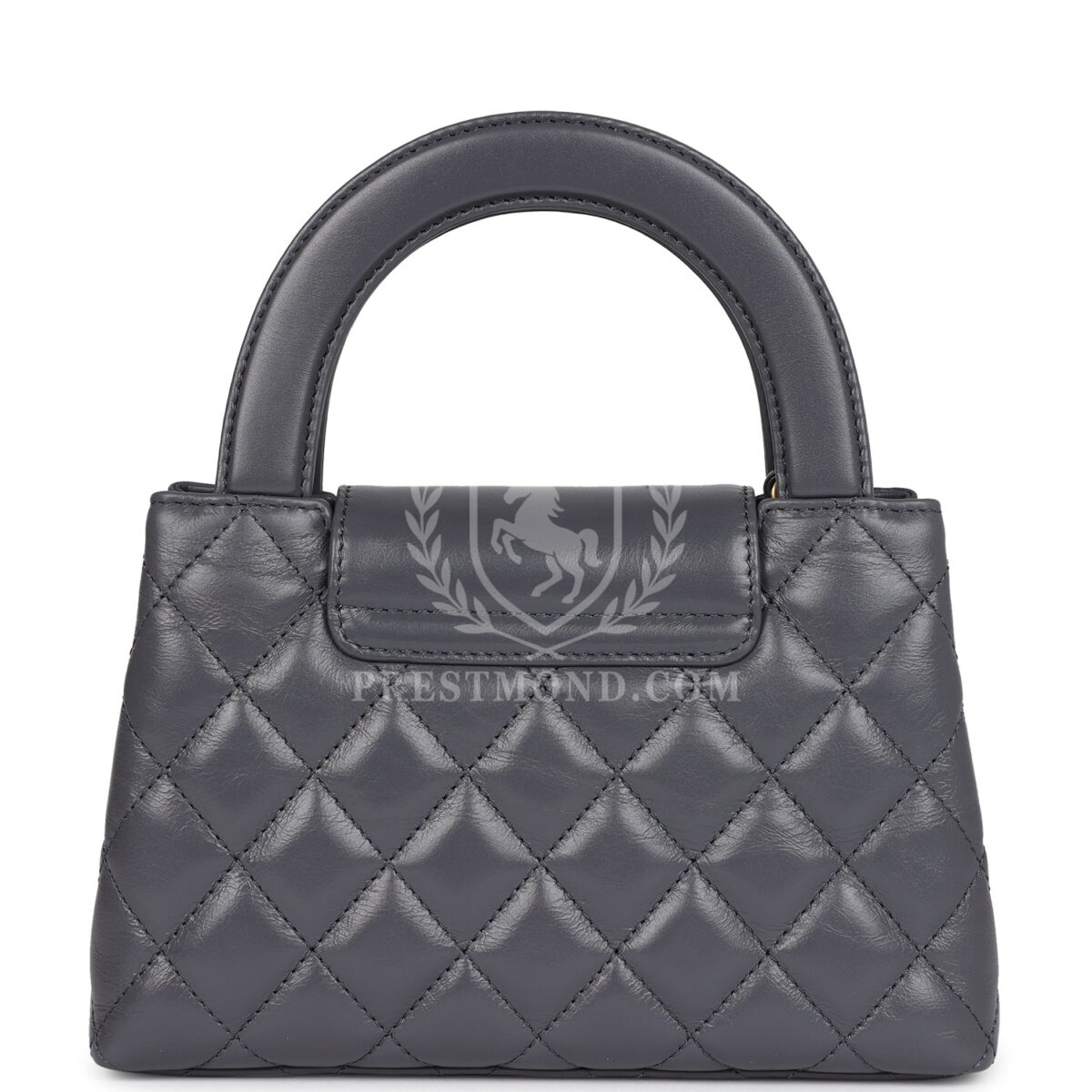Chanel Small Kelly Shopper Dark Grey Shiny Aged Calfskin Brushed Gold Hardware — изображение 4