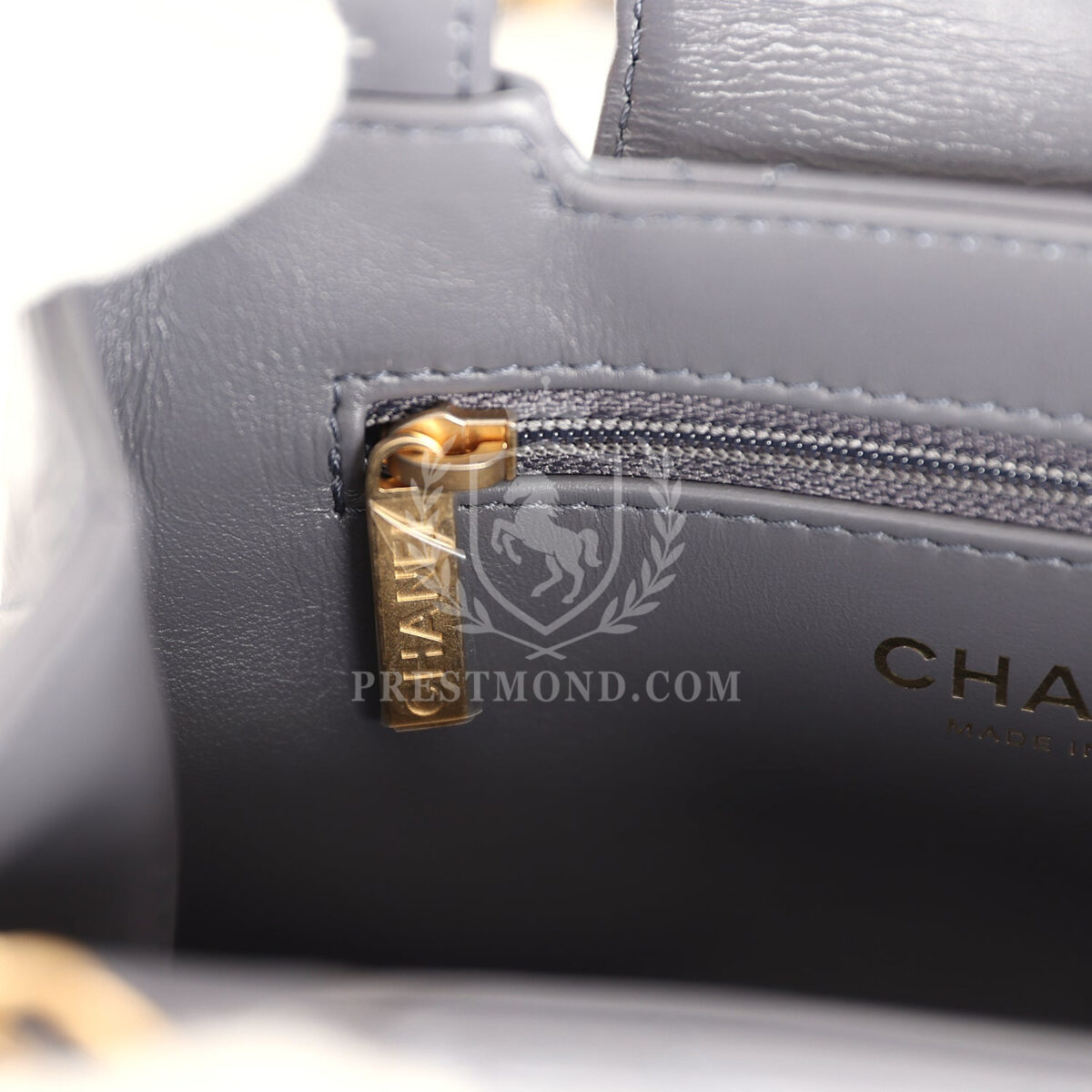 Chanel Small Kelly Shopper Dark Grey Shiny Aged Calfskin Brushed Gold Hardware — изображение 10