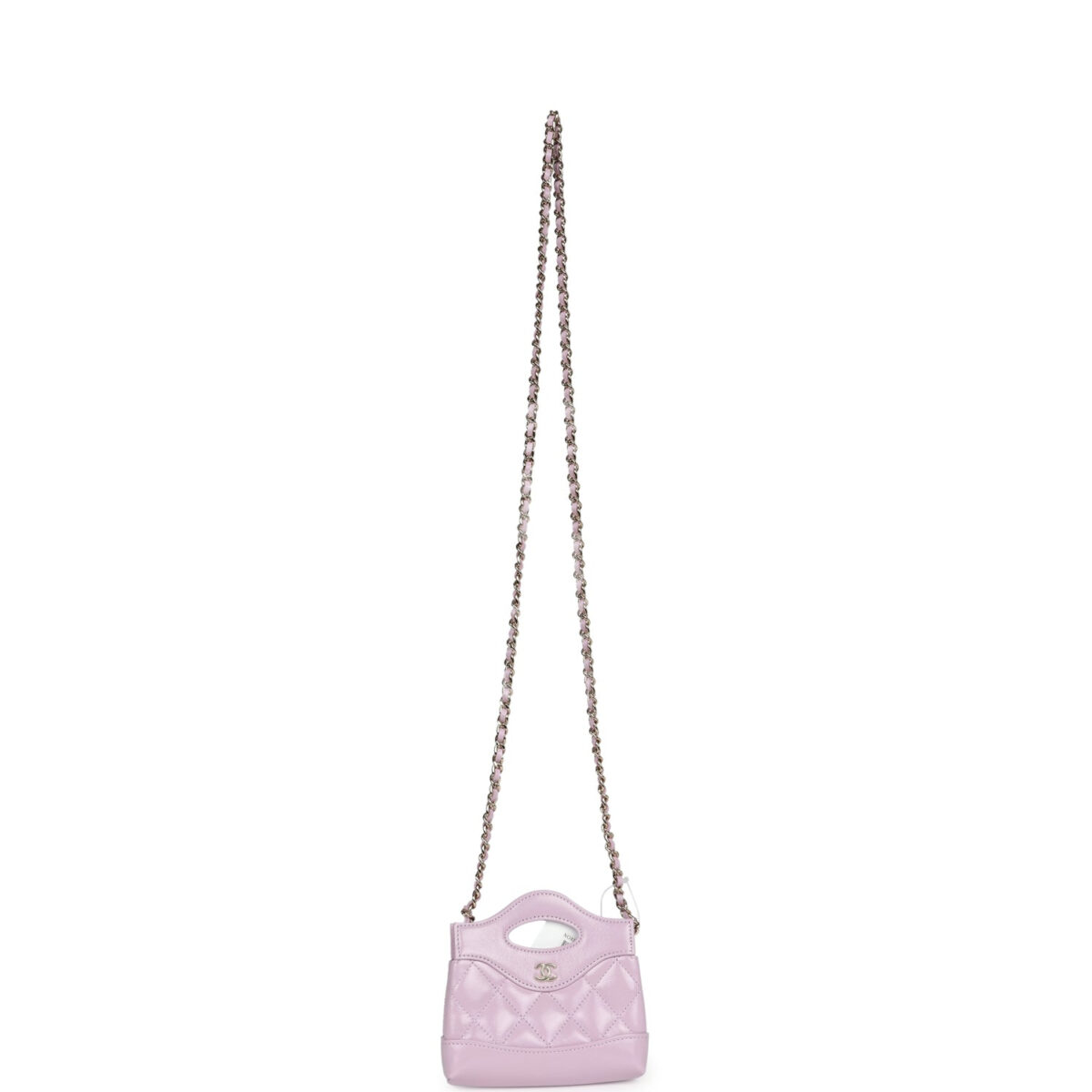 Chanel Micro 31 Shopper Light Purple Shiny Lambskin Light Gold Hardware — изображение 7