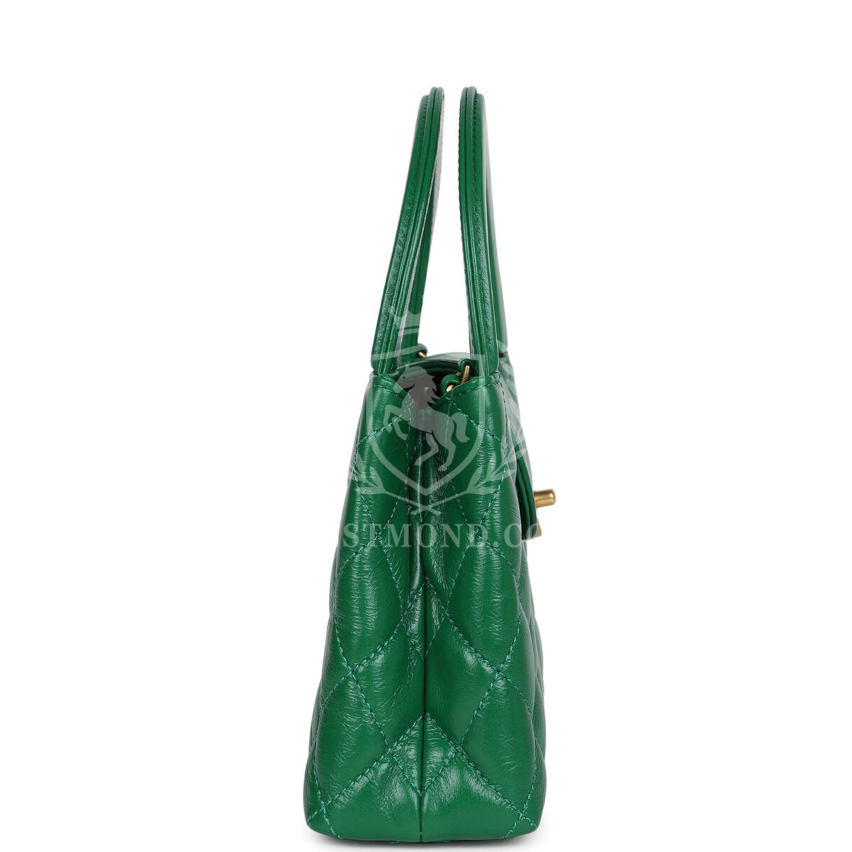 Chanel Small Kelly Shopper Dark Green Shiny Aged Calfskin Brushed Gold Hardware — изображение 3