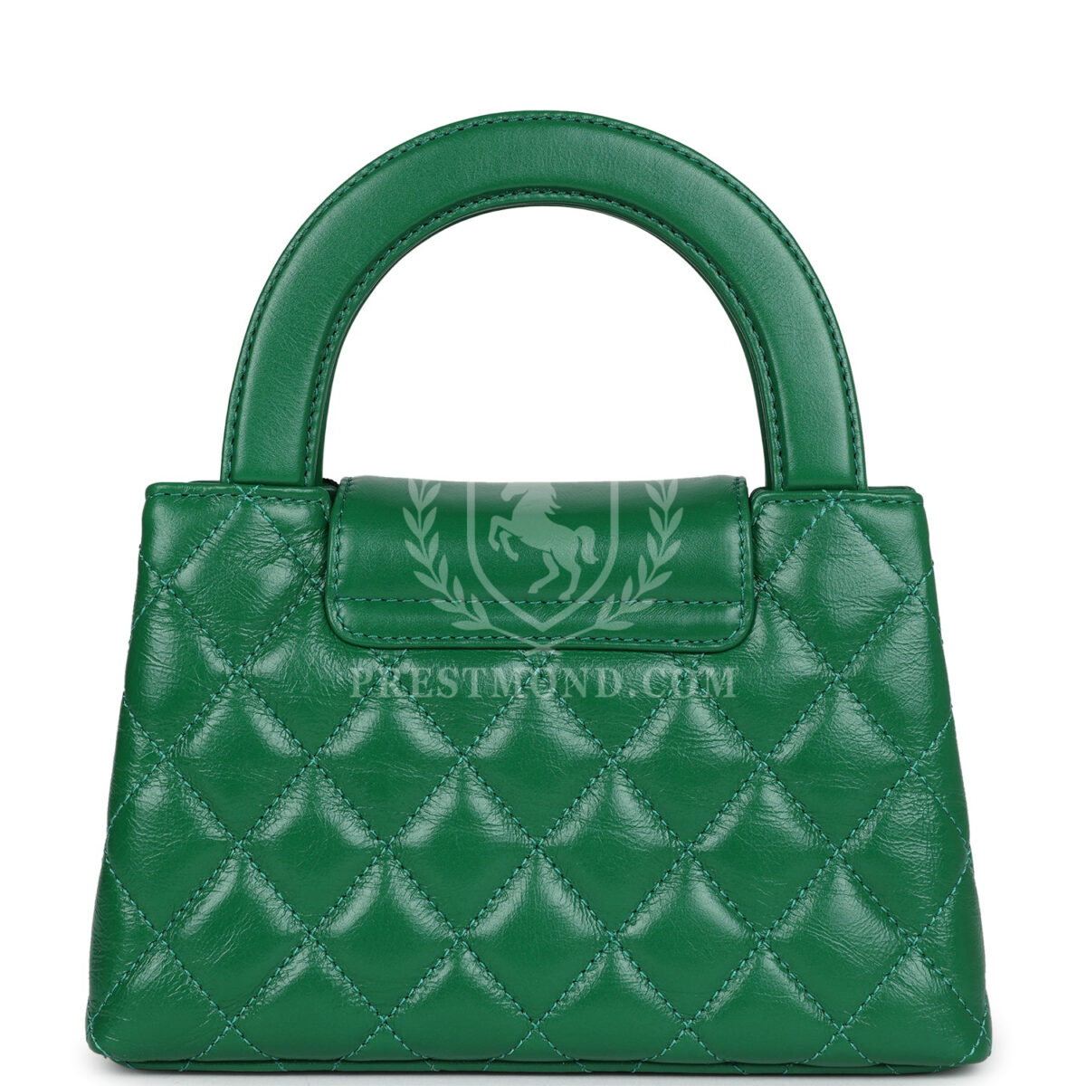 Chanel Small Kelly Shopper Dark Green Shiny Aged Calfskin Brushed Gold Hardware — изображение 4
