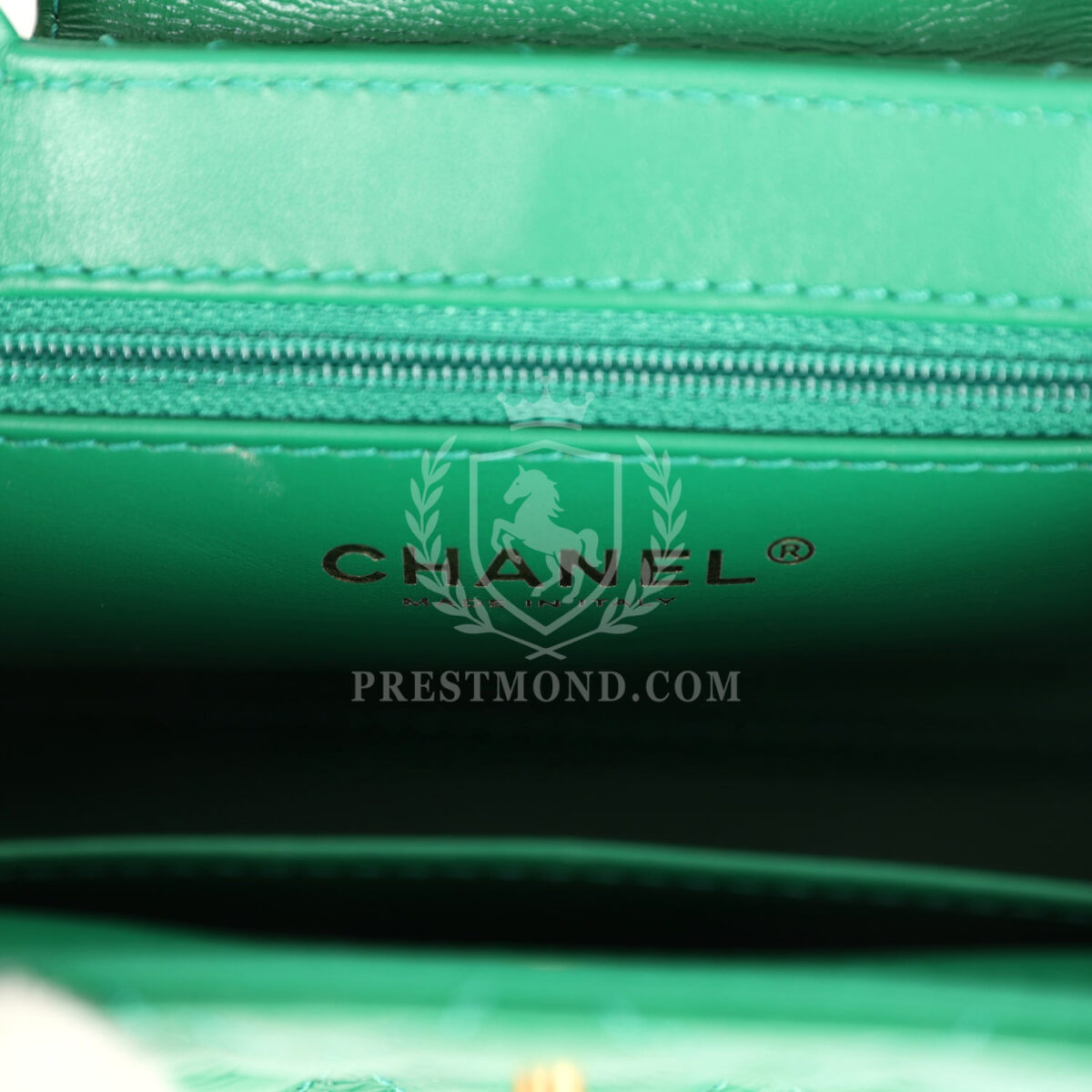 Chanel Small Kelly Shopper Dark Green Shiny Aged Calfskin Brushed Gold Hardware — изображение 9