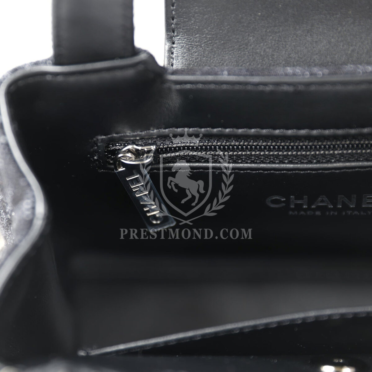 Chanel Small Kelly Shopper Dark Grey and Black Plaid Canvas Ruthenium Hardware — изображение 10