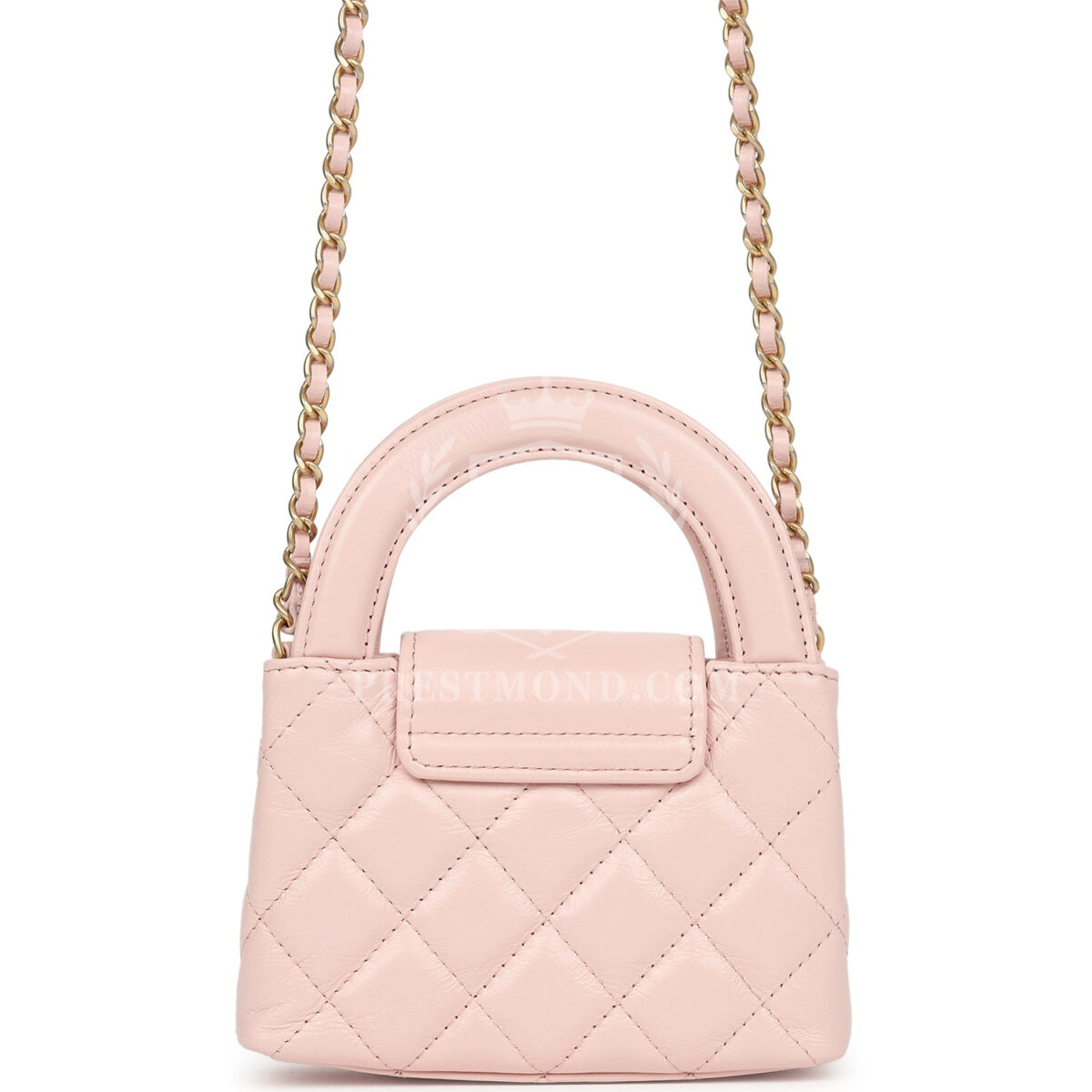 Chanel Nano Kelly Shopper Pink Shiny Aged Calfskin Brushed Gold Hardware — изображение 4