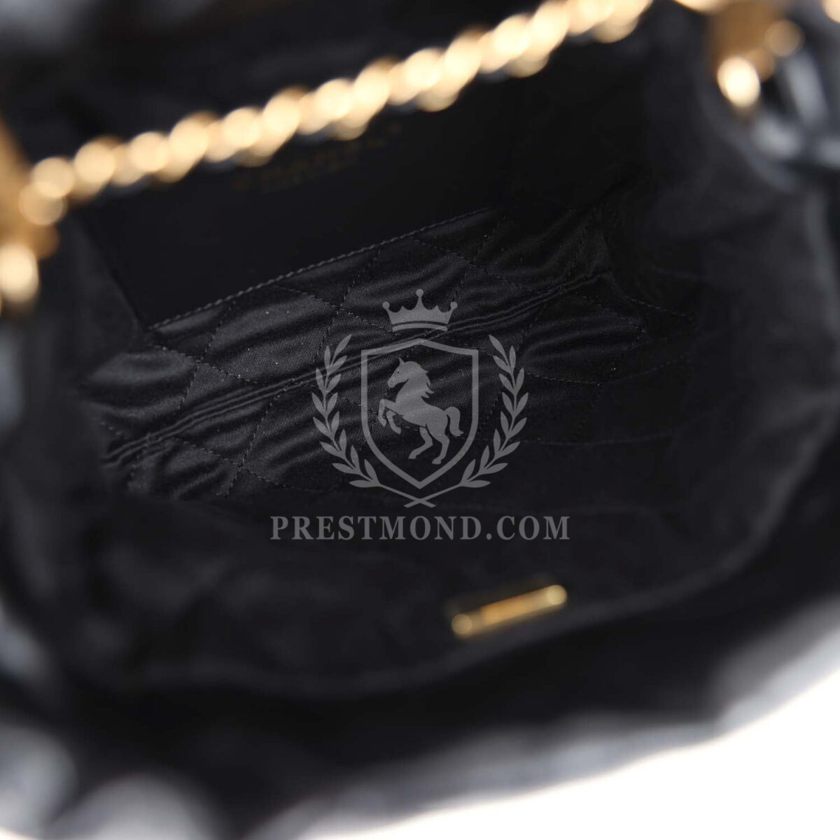 Chanel Mini 22 Bag Black Calfskin Pearls & Gold Hardware — изображение 7