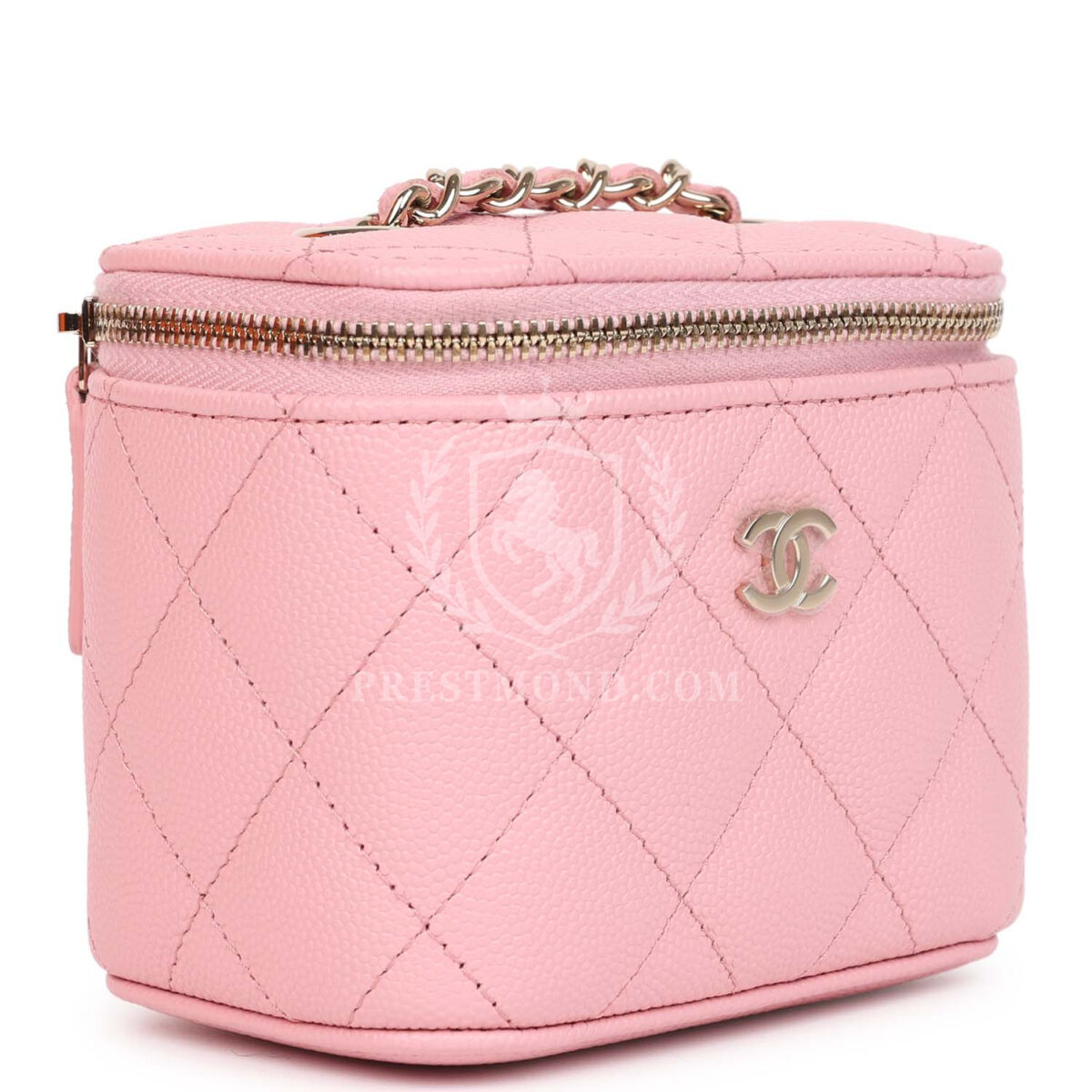Chanel Mini Square Vanity Case Crossbody Bag Pink Caviar Light Gold Hardware — изображение 2