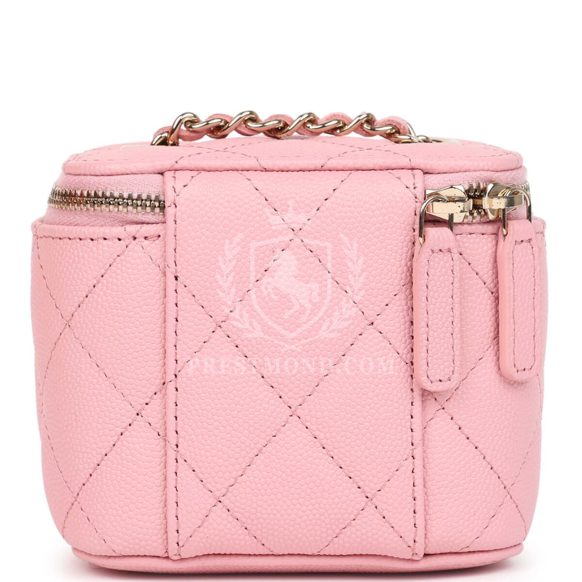 Chanel Mini Square Vanity Case Crossbody Bag Pink Caviar Light Gold Hardware — изображение 4