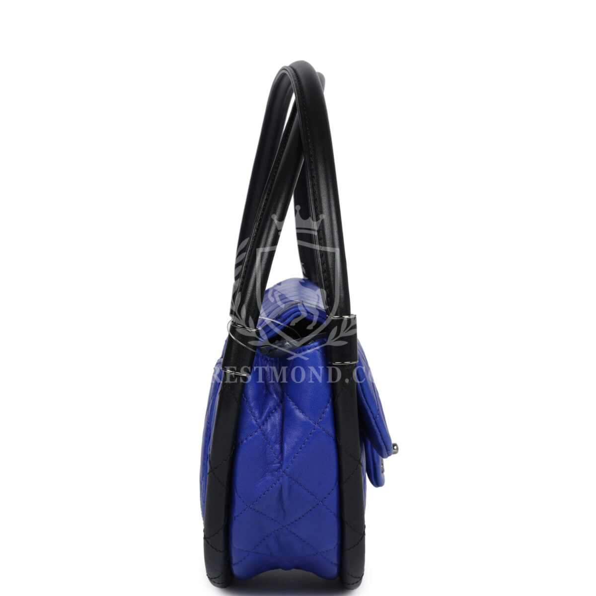 Chanel Small Hula Hoop Bag Dark Blue and Black Lambskin Ruthenium Hardware — изображение 3