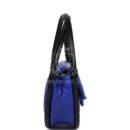 Chanel Small Hula Hoop Bag Dark Blue and Black Lambskin Ruthenium Hardware