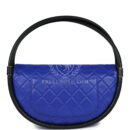 Chanel Small Hula Hoop Bag Dark Blue and Black Lambskin Ruthenium Hardware