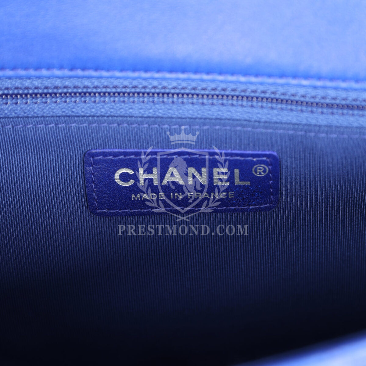 Chanel Small Hula Hoop Bag Dark Blue and Black Lambskin Ruthenium Hardware — изображение 8