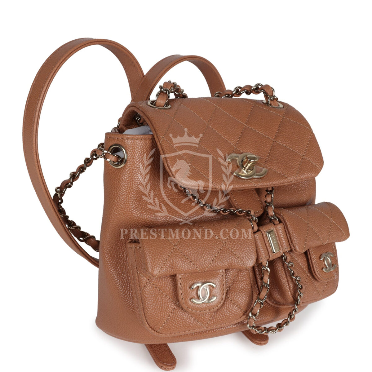 Chanel Small Duma Backpack Dark Beige Caviar Light Gold Hardware — изображение 2