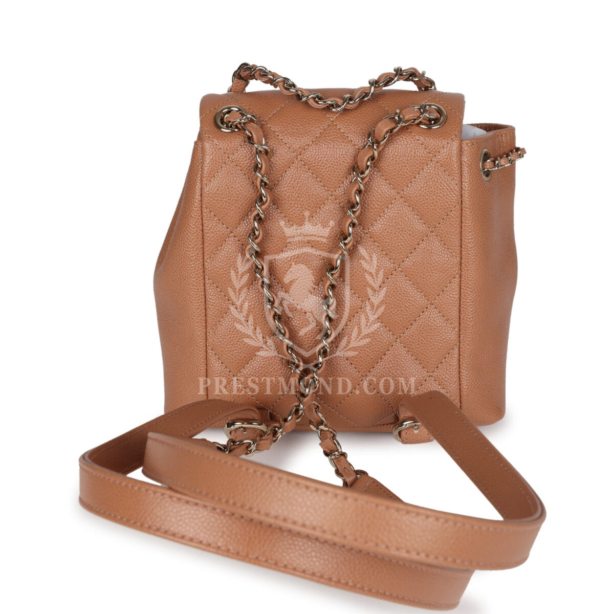 Chanel Small Duma Backpack Dark Beige Caviar Light Gold Hardware — изображение 4
