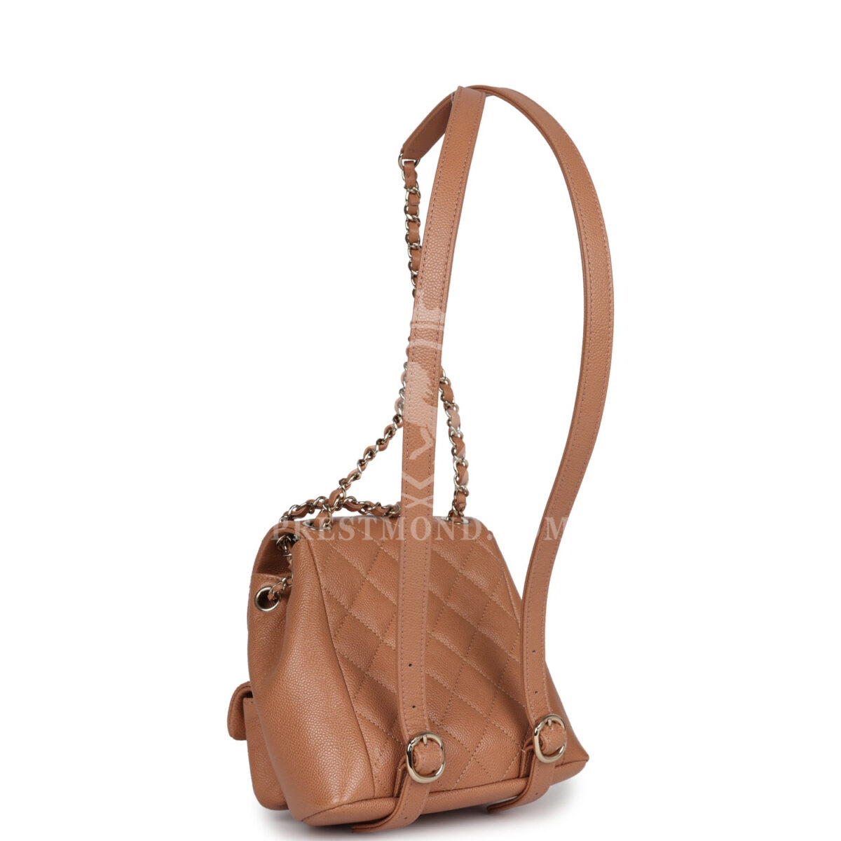 Chanel Small Duma Backpack Dark Beige Caviar Light Gold Hardware — изображение 7