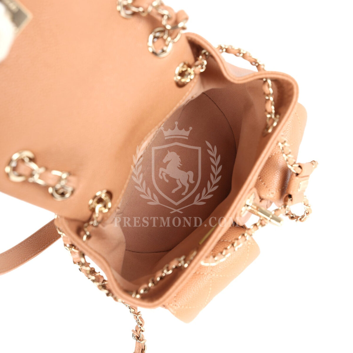 Chanel Small Duma Backpack Dark Beige Caviar Light Gold Hardware — изображение 8