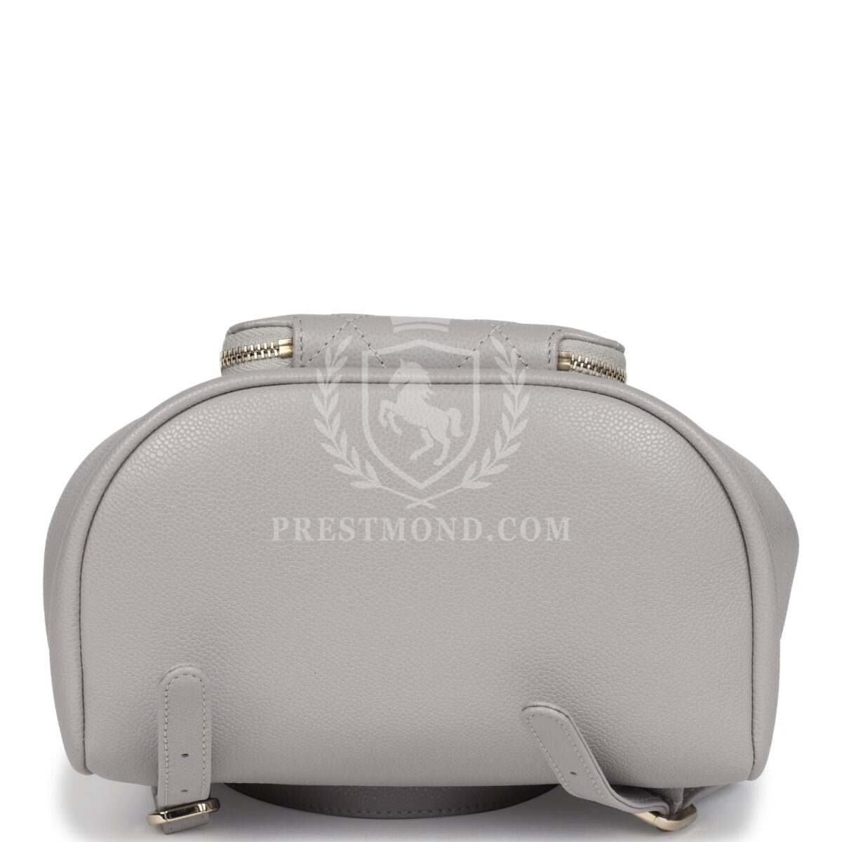 Chanel Small Business Affinity Backpack Light Grey Shiny Caviar Light Gold Hardware — изображение 6