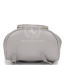 Chanel Small Business Affinity Backpack Light Grey Shiny Caviar Light Gold Hardware