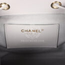 Chanel Small Business Affinity Backpack Light Grey Shiny Caviar Light Gold Hardware