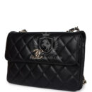 Chanel Medium Trendy CC Flap Bag Black Lambskin Light Gold Hardware