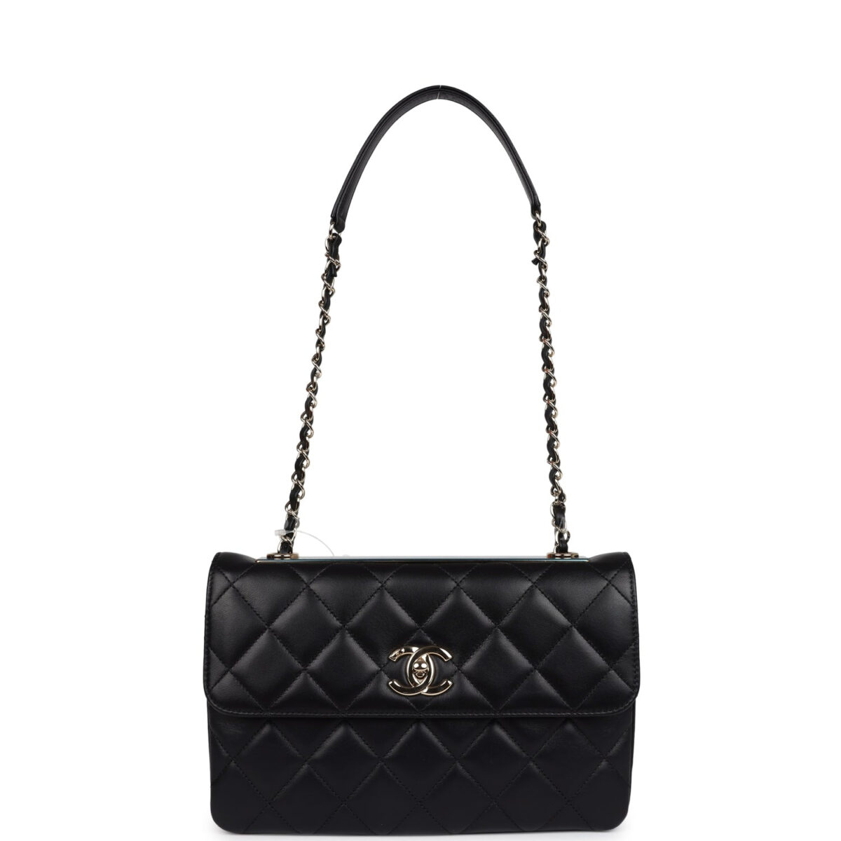 Chanel Medium Trendy CC Flap Bag Black Lambskin Light Gold Hardware — изображение 8