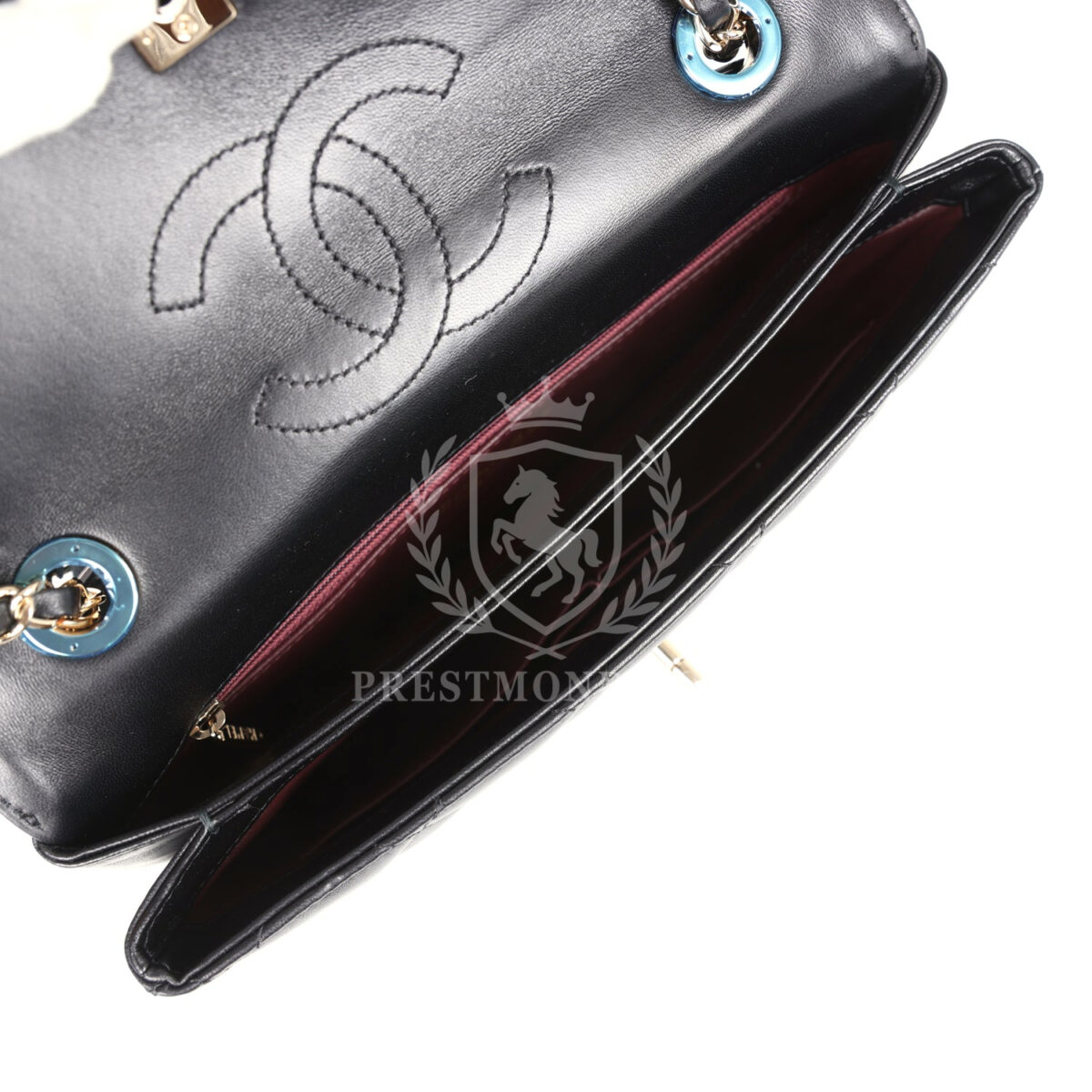 Chanel Medium Trendy CC Flap Bag Black Lambskin Light Gold Hardware — изображение 9