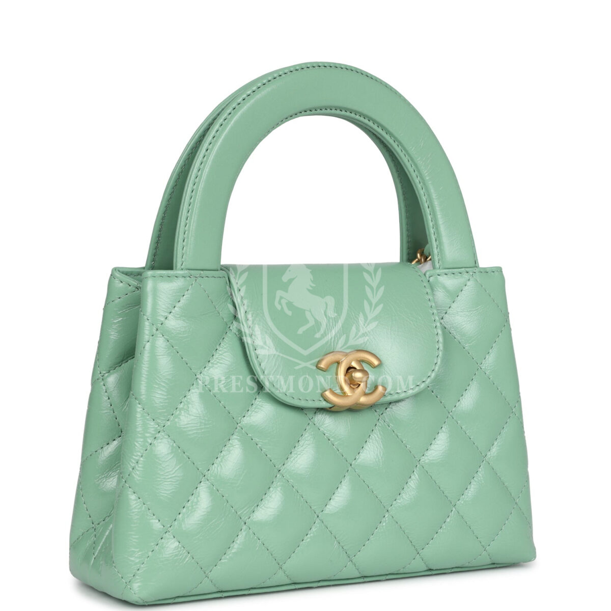 Chanel Small Kelly Shopper Light Green Shiny Aged Calfskin Brushed Gold Hardware — изображение 2