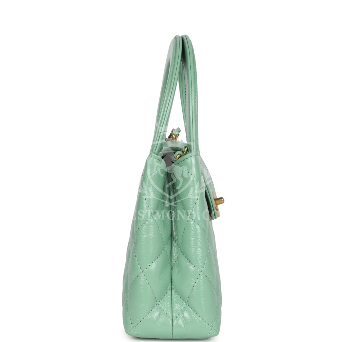 Chanel Small Kelly Shopper Light Green Shiny Aged Calfskin Brushed Gold Hardware — изображение 3
