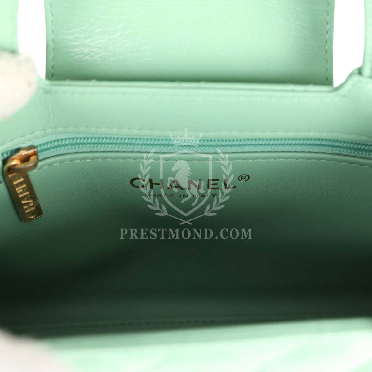 Chanel Small Kelly Shopper Light Green Shiny Aged Calfskin Brushed Gold Hardware — изображение 10
