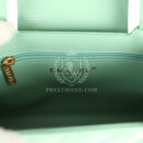 Chanel Small Kelly Shopper Light Green Shiny Aged Calfskin Brushed Gold Hardware