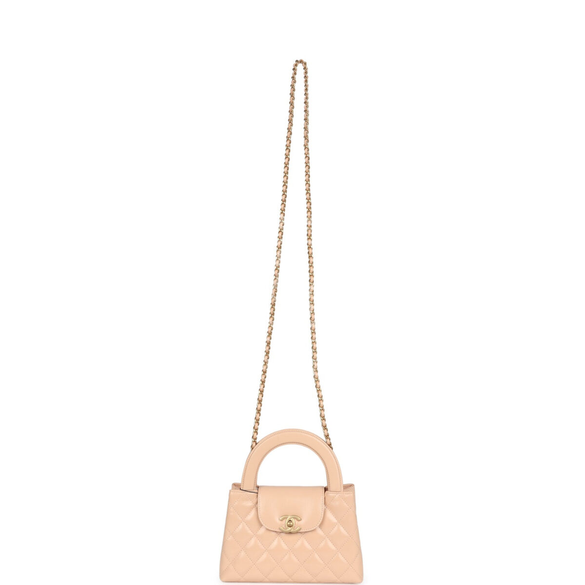 Chanel Small Kelly Shopper Beige Shiny Aged Calfskin Brushed Gold Hardware — изображение 7
