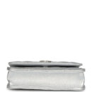 Chanel Crystal CC Walk Of Fame Clutch Wallet Silver Metallic Goatskin Silver Hardware