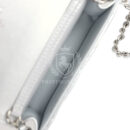 Chanel Crystal CC Walk Of Fame Clutch Wallet Silver Metallic Goatskin Silver Hardware