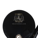 Chanel Round Luggage Tag Black Lambskin Light Gold Hardware