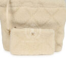 Chanel Small 22 Bag Ecru Shearling Brushed Gold Hardware