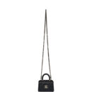 Chanel Nano Coco Top Handle Flap Bag Black Caviar Light Gold Hardware