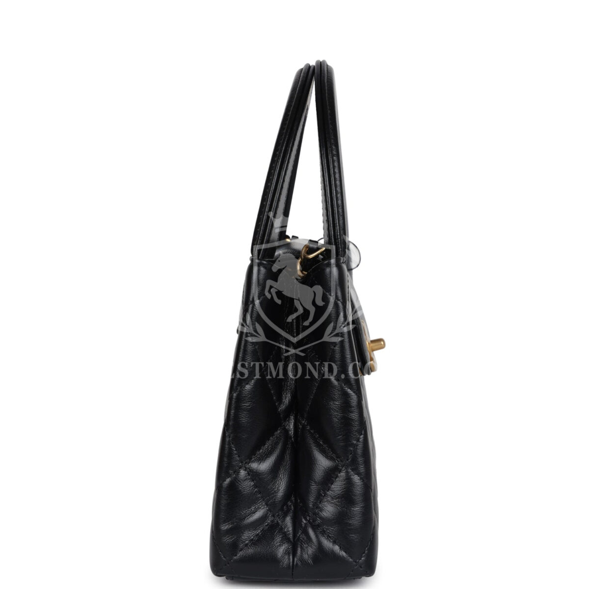 Chanel Small Kelly Shopper Black Shiny Aged Calfskin Brushed Gold Hardware — изображение 5
