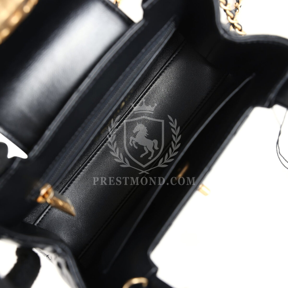 Chanel Small Kelly Shopper Black Shiny Aged Calfskin Brushed Gold Hardware — изображение 9