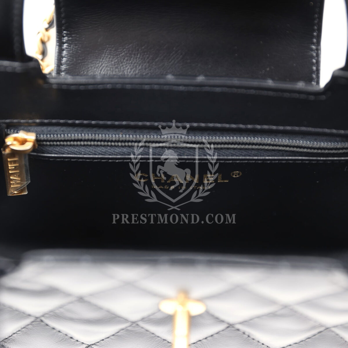 Chanel Small Kelly Shopper Black Shiny Aged Calfskin Brushed Gold Hardware — изображение 10