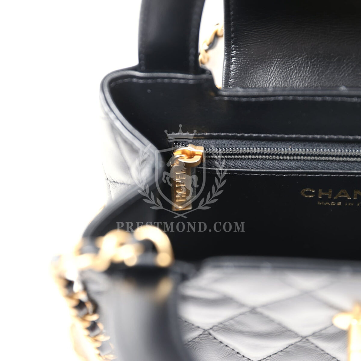 Chanel Small Kelly Shopper Black Shiny Aged Calfskin Brushed Gold Hardware — изображение 11