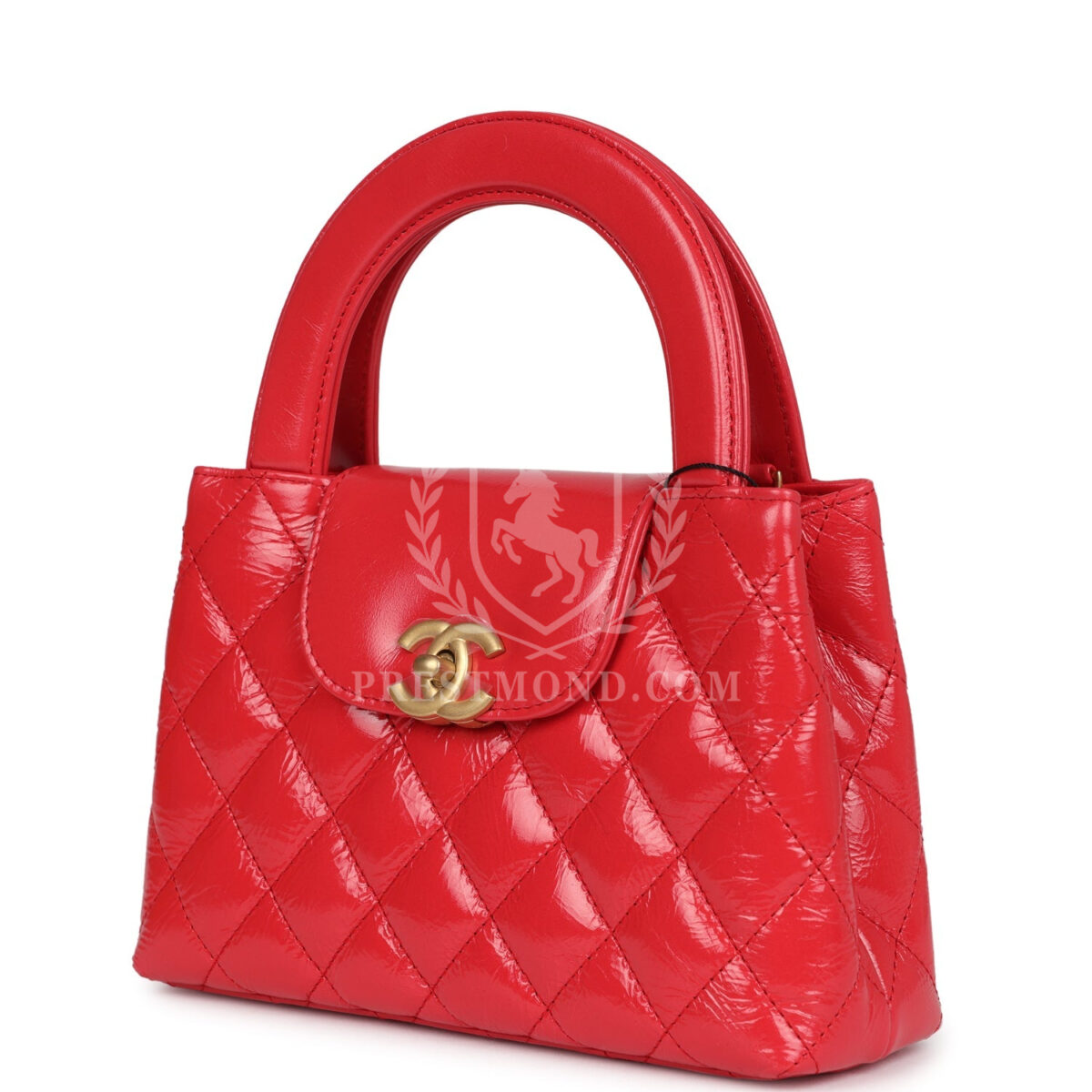 Chanel Small Kelly Shopper Dark Red Shiny Aged Calfskin Brushed Gold Hardware — изображение 5