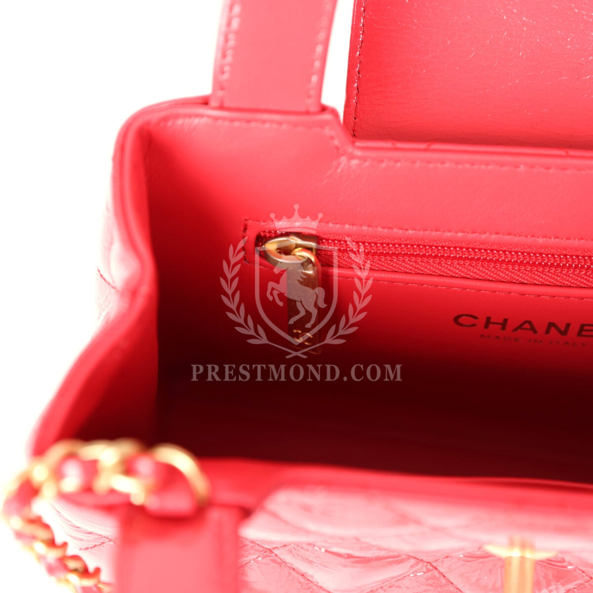 Chanel Small Kelly Shopper Dark Red Shiny Aged Calfskin Brushed Gold Hardware — изображение 10